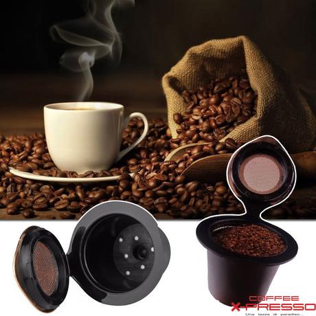 Újratölthető 2db-os kávékapszula szett Nespresso kávégépekhez (Arany)-2