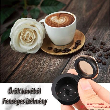 Újratölthető 2db-os kávékapszula szett Nespresso kávégépekhez (Arany)-5