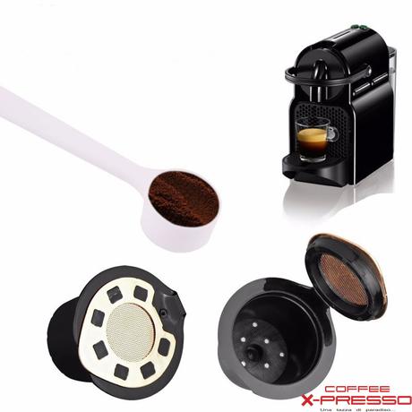 Újratölthető 2db-os kávékapszula szett Nespresso kávégépekhez (Arany)-9