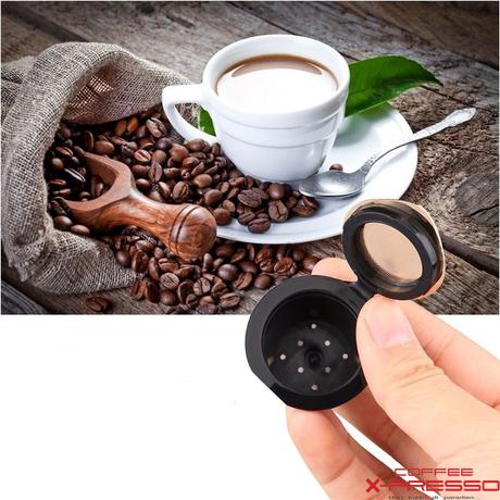Újratölthető 2db-os kávékapszula szett Nespresso kávégépekhez (Arany)-8